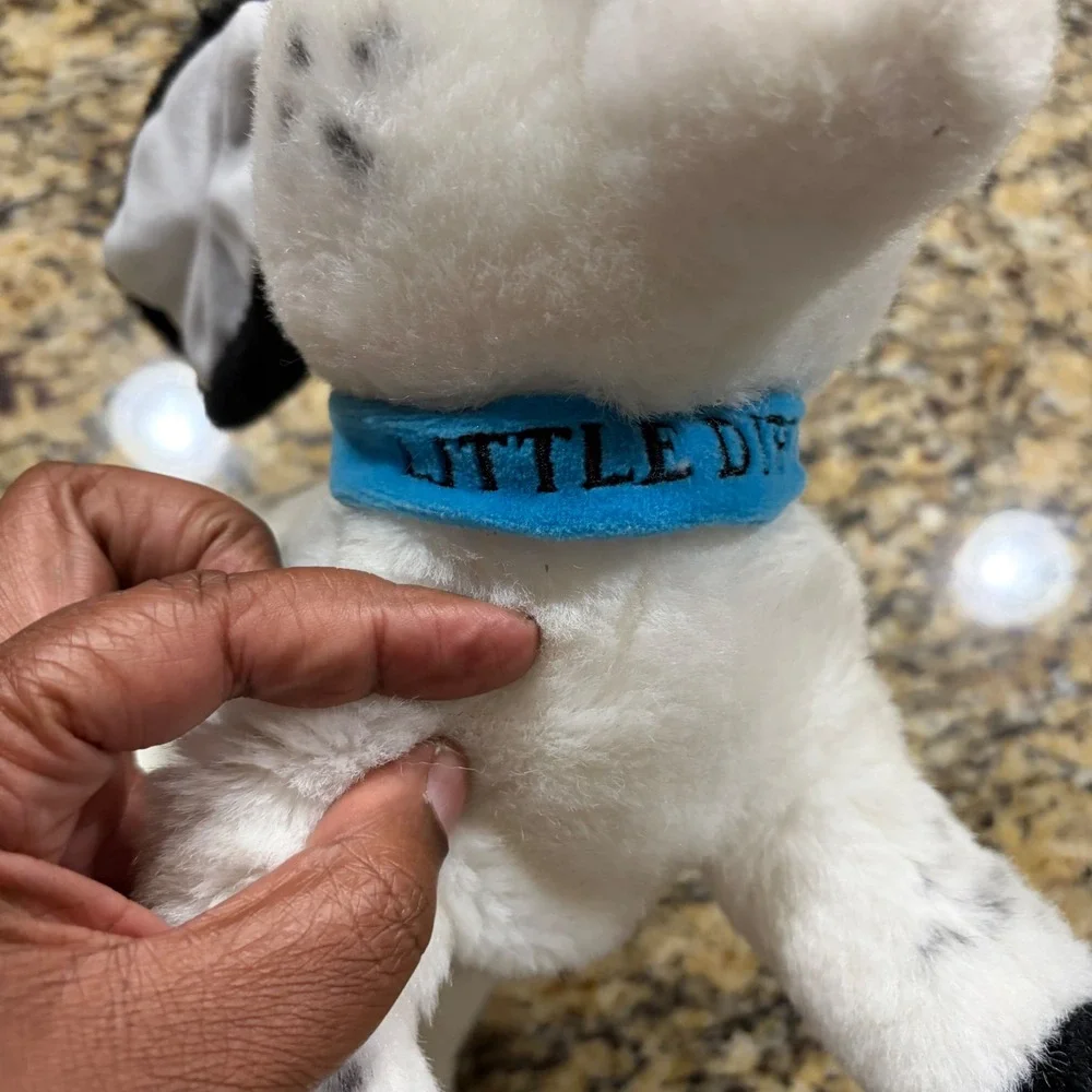Disney 101 Dalmatians Little Dipper Plush Spotted Dog Blue Collar 16 Inch
